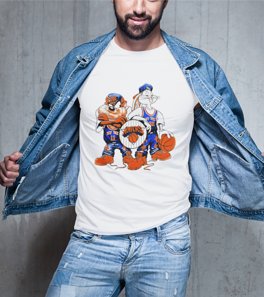 Taz Bugs Bunny New York Knicks Brunson Anthony Towns NBA T-Shirt
