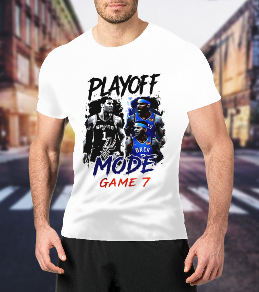 Playoff Mode Game 7 Victor Wembanyama San Antonio Spurs Vs Shai Gilgeous Alexander Oklahoma City Thunder T-Shirt