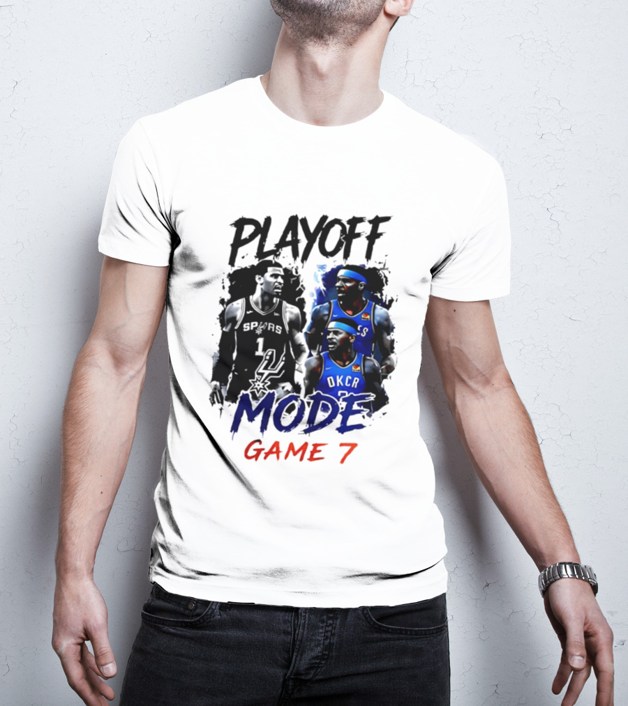 Playoff Mode Game 7 Victor Wembanyama San Antonio Spurs Vs Shai Gilgeous Alexander Oklahoma City Thunder T-Shirt