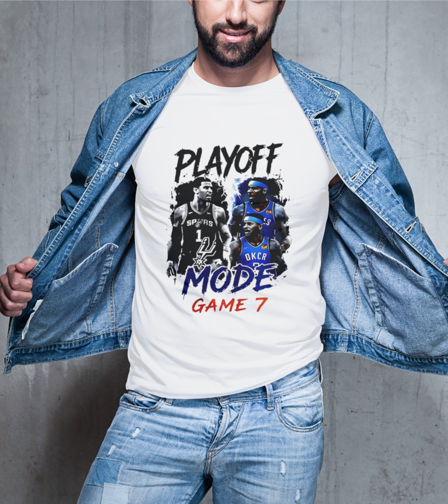 Playoff Mode Game 7 Victor Wembanyama San Antonio Spurs Vs Shai Gilgeous Alexander Oklahoma City Thunder T-Shirt