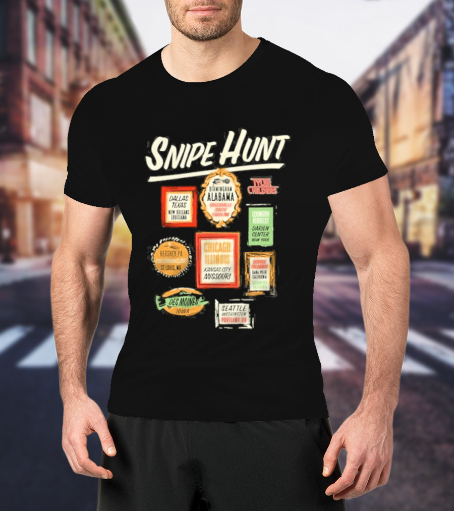Snipe Hunt Tyler Childers Frames 2026 Tour Chicago Illinois Cincinnati Ohio Portland Maine T-Shirt