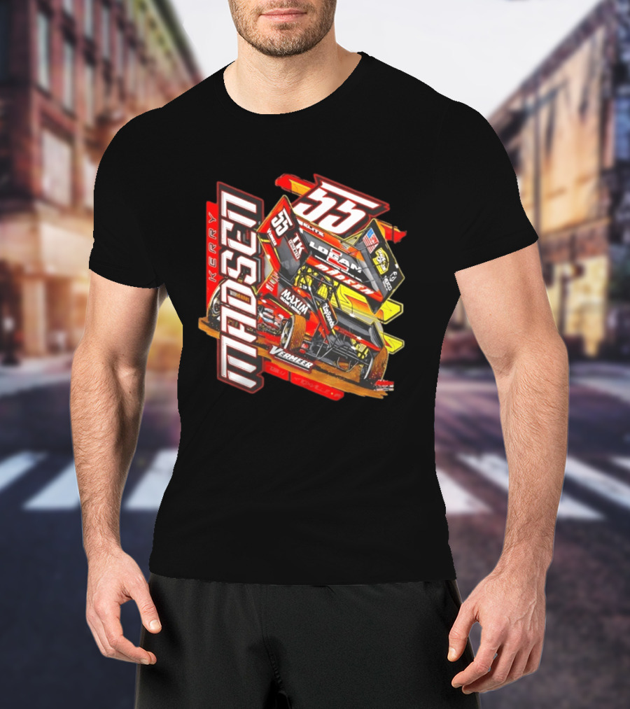 Kerry Madsen 55 Vermeer Logan Madsen Racing Sprint Car Maxim Too Much Grip T-Shirt