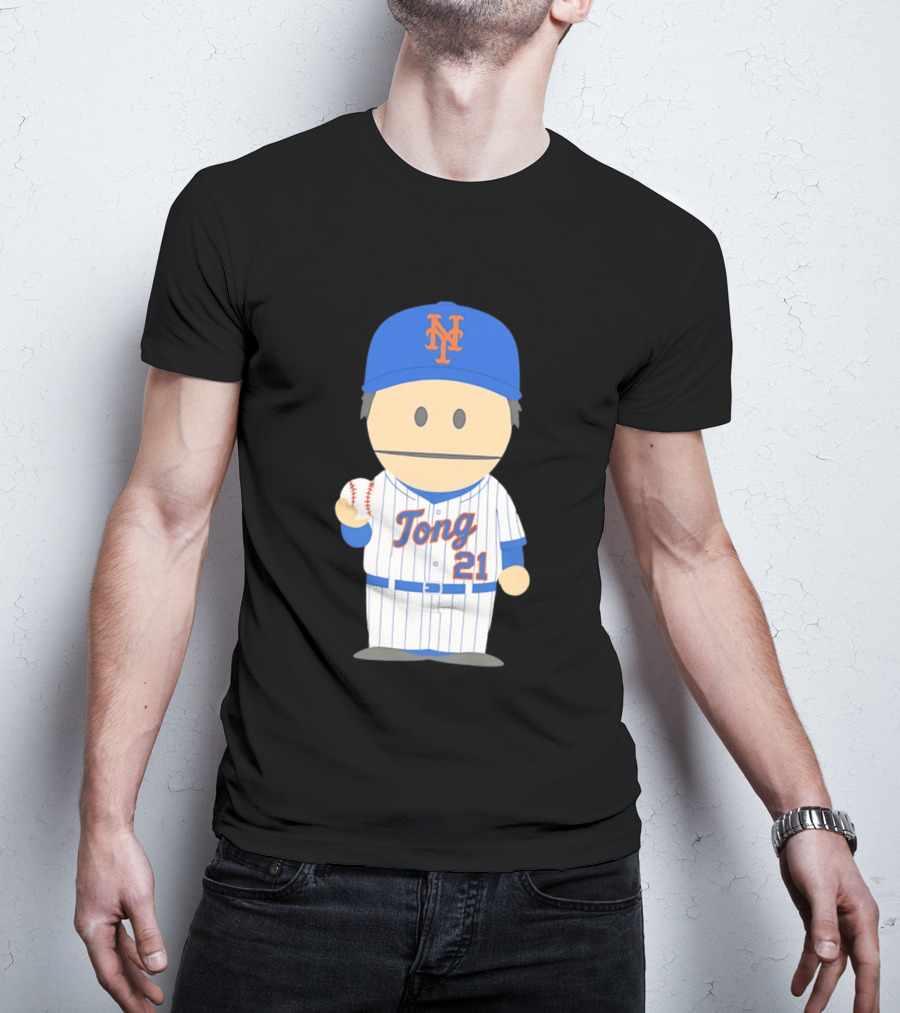 New York Mets Jonah Tong Canadian Canon 21 Baseball T-Shirt