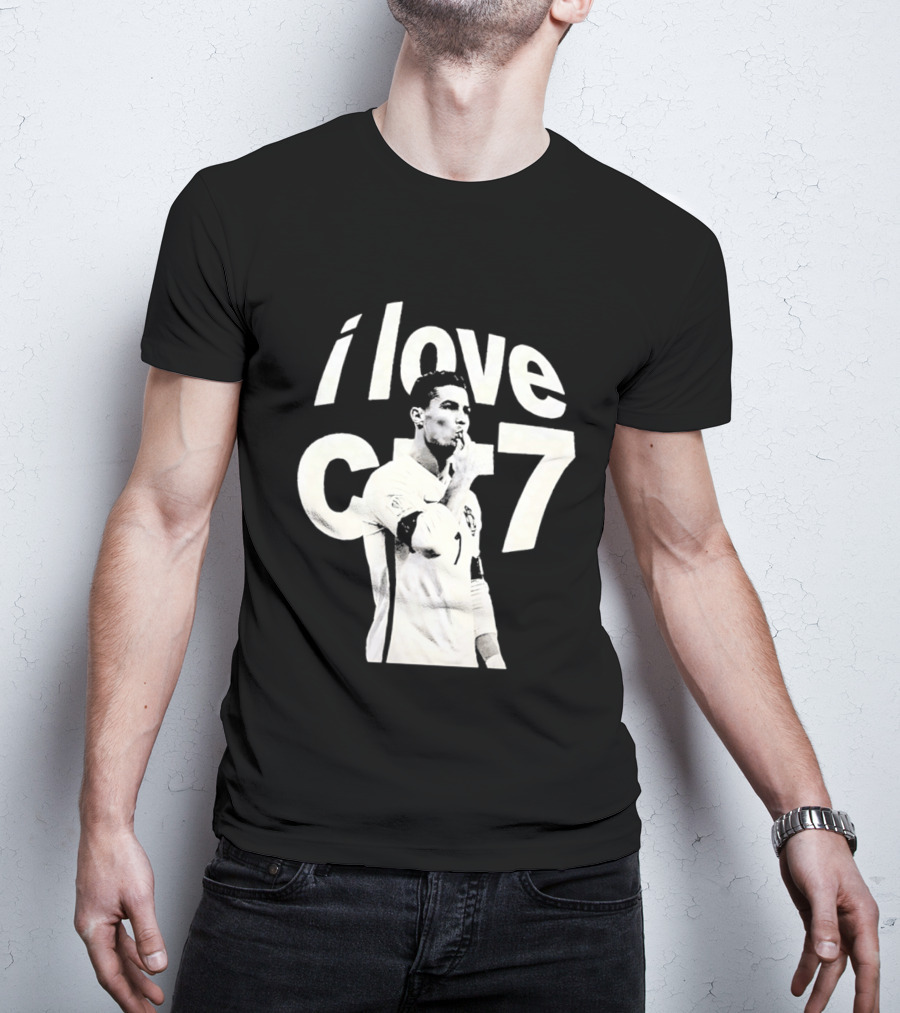 Cristiano Ronaldo I Love CR7 Image Al Nassr GOAT T-Shirt