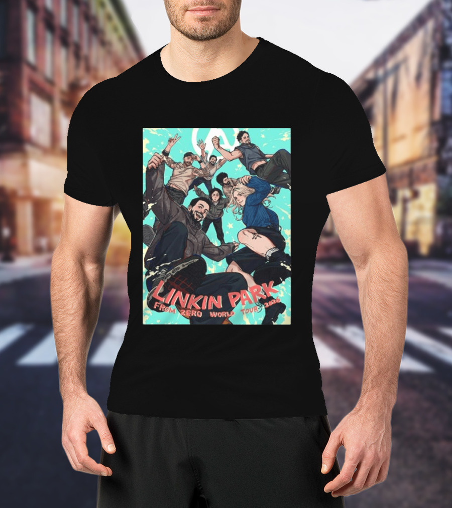 Linkin Park From Zero World Tour 2026 Munich Anime Style Concert T-Shirt