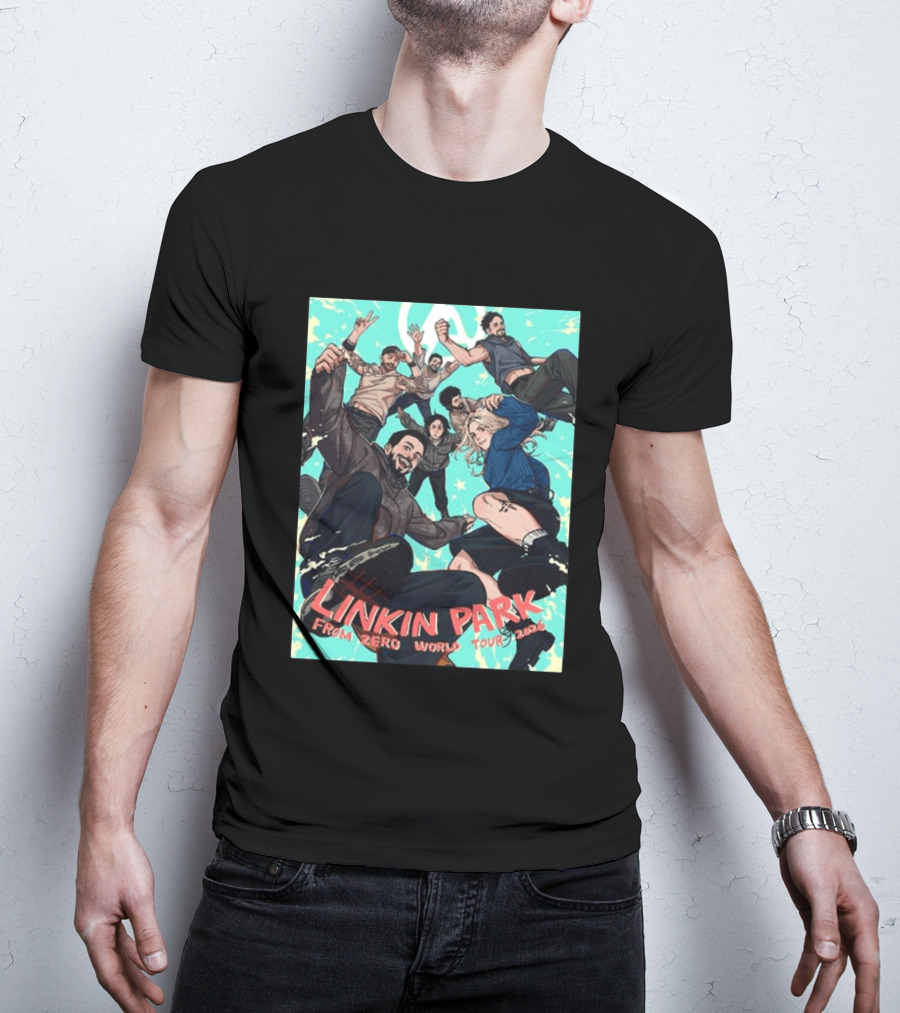Linkin Park From Zero World Tour 2026 Munich Anime Style Concert T-Shirt