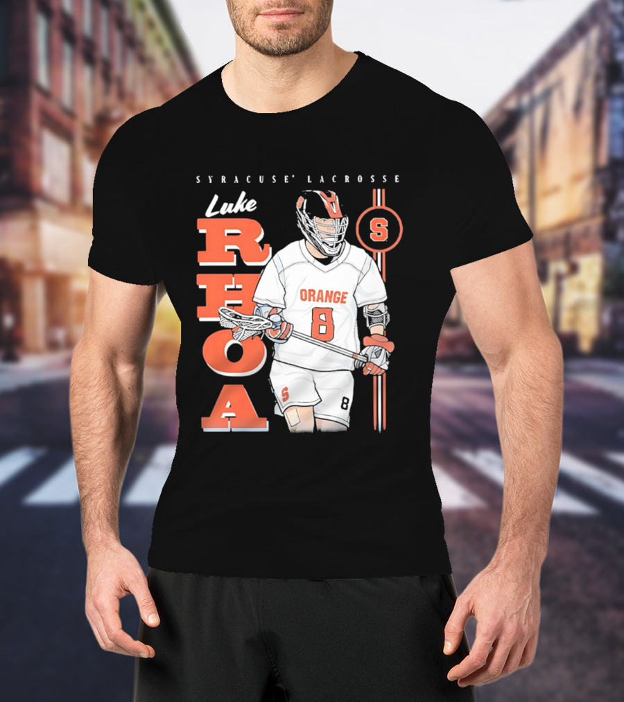 Luke Rhoa Syracuse Lacrosse Orange NCAA 8 T-Shirt