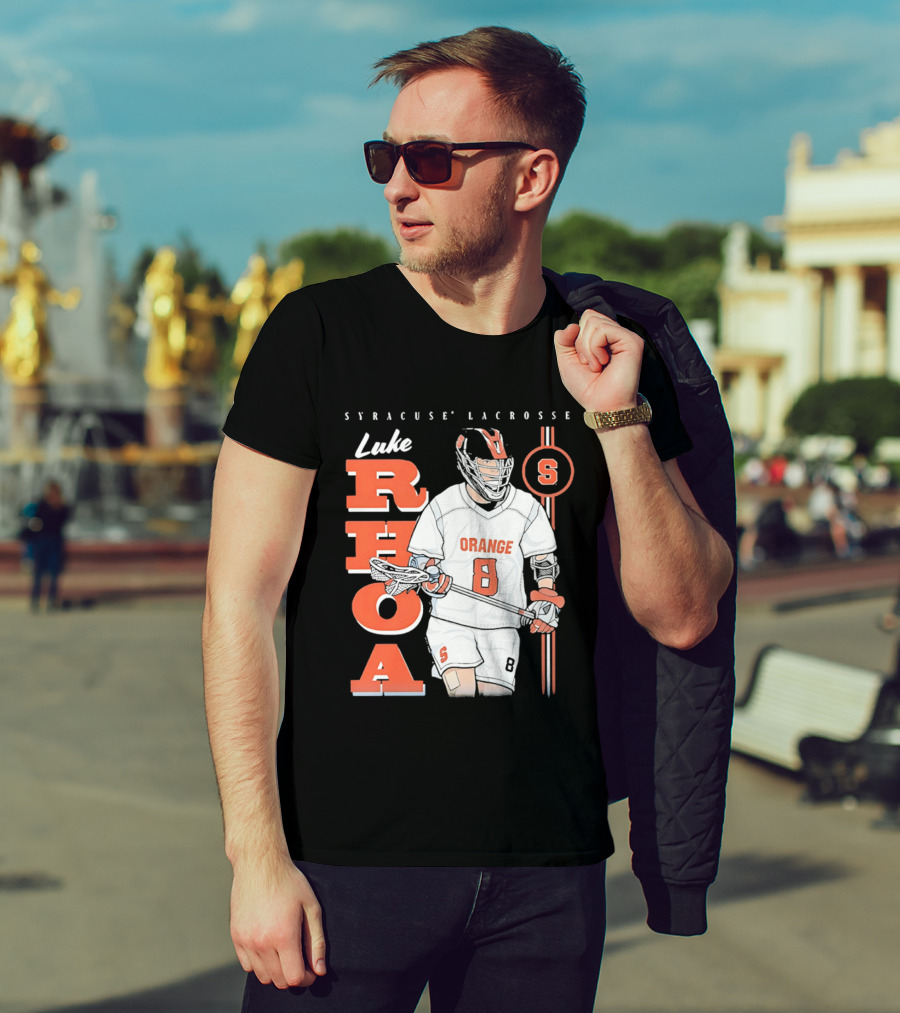 Luke Rhoa Syracuse Lacrosse Orange NCAA 8 T-Shirt