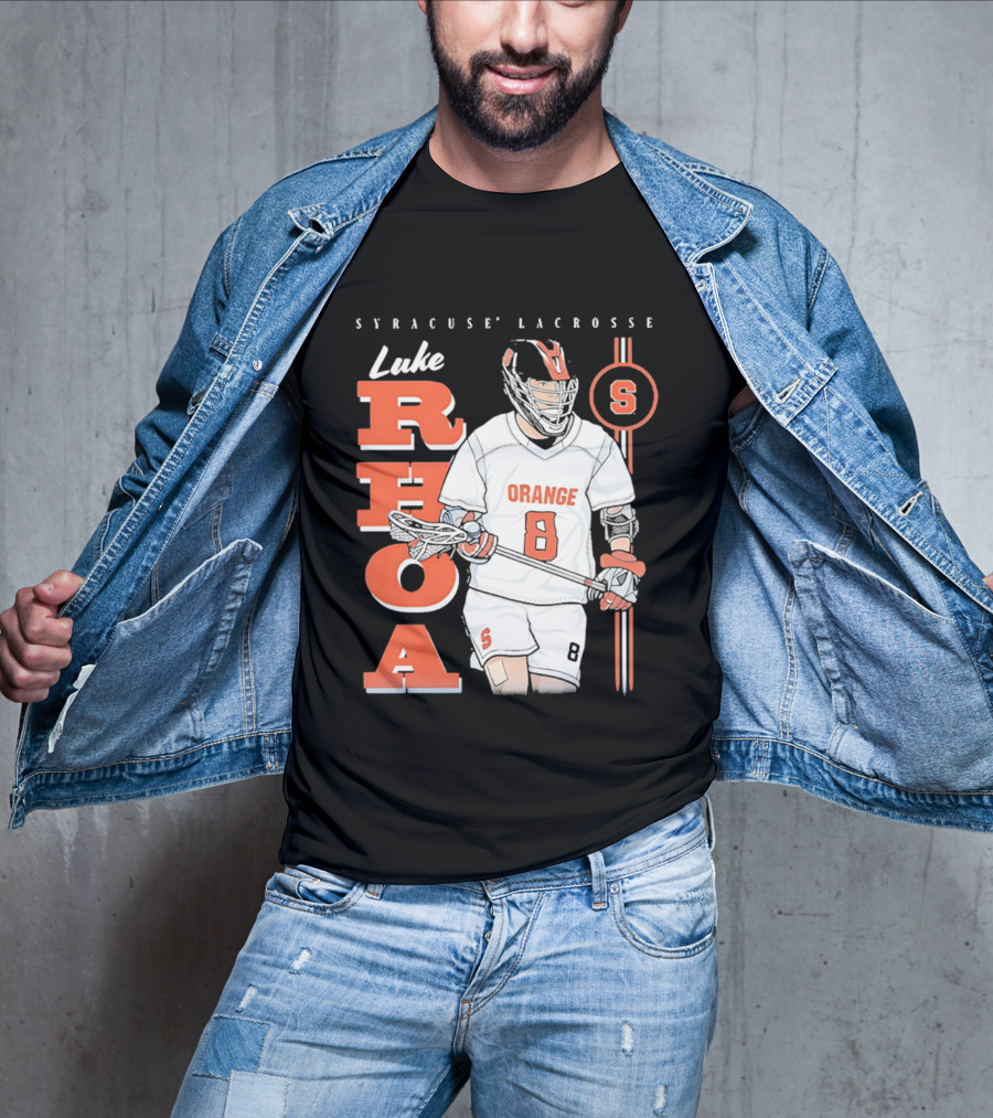 Luke Rhoa Syracuse Lacrosse Orange NCAA 8 T-Shirt