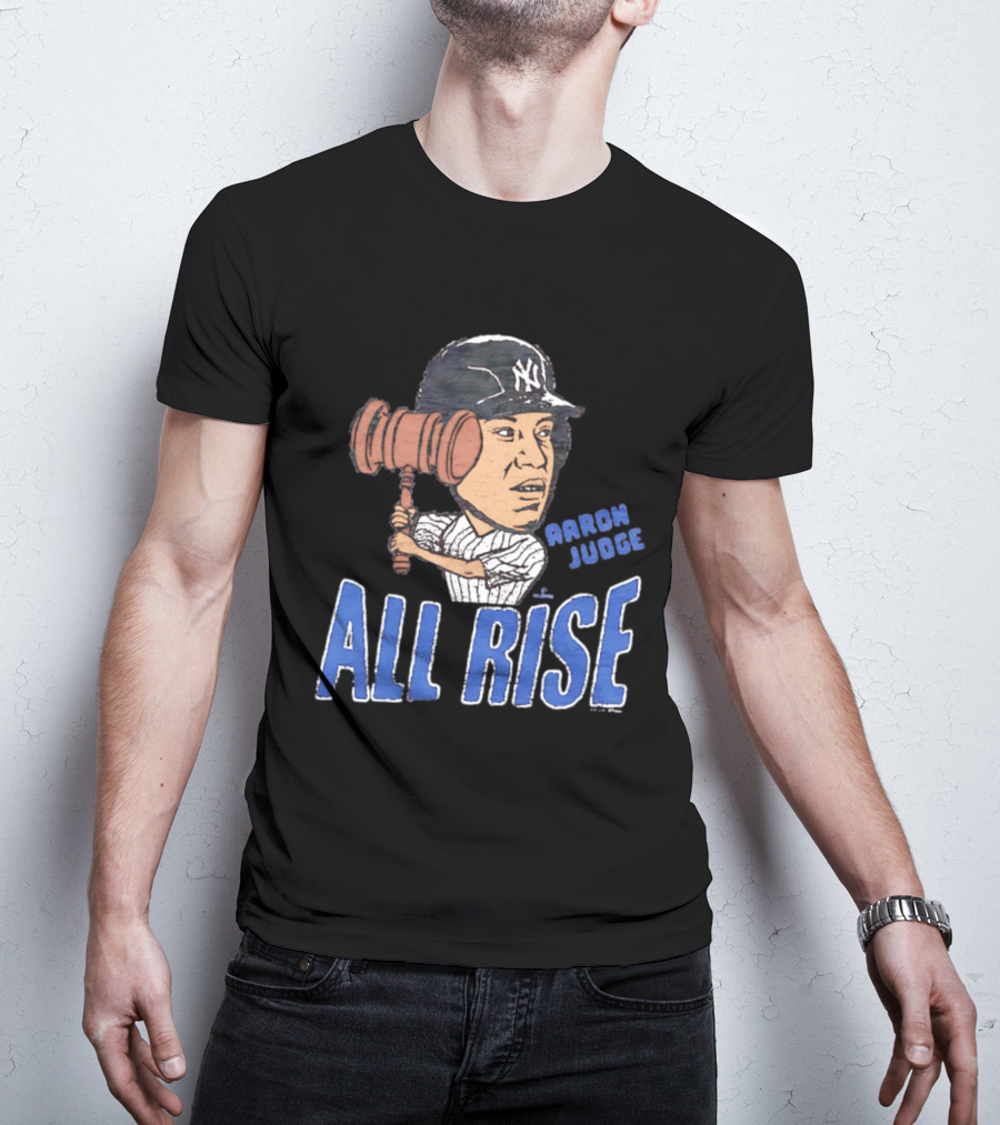 New York Yankees Aaron Judge All Rise Caricature Tri Blend T-Shirt