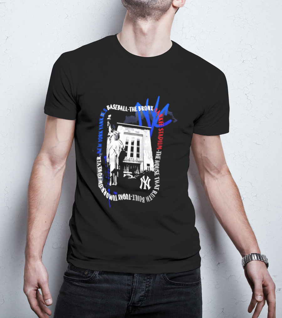 New York Yankees Baseball NYC The Bronx Yankee Stadium The House That Ruth Built T-Shirt