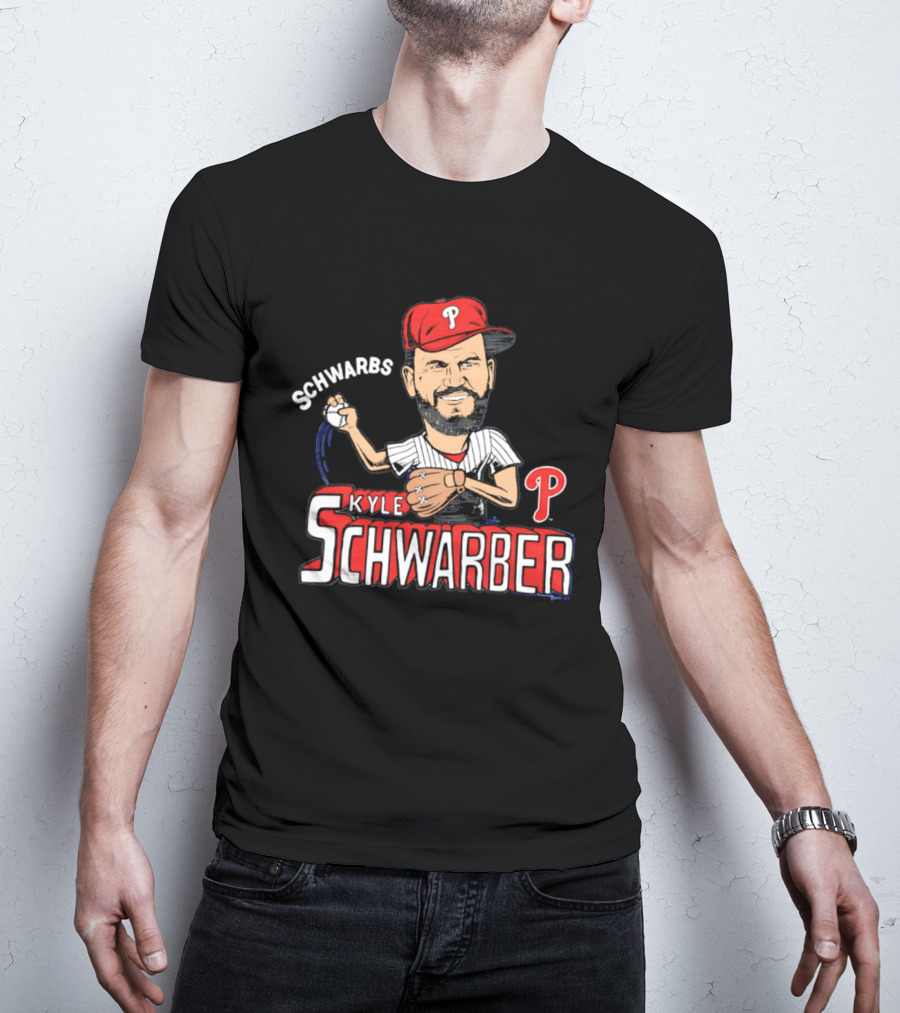 Philadelphia Phillies Kyle Schwarber Caricature Schwarbs Tri Blend T-Shirt