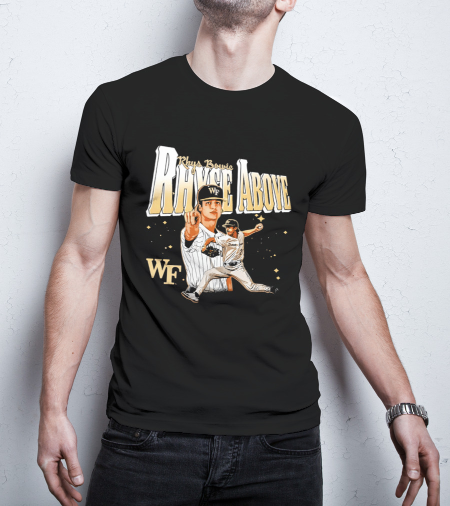 Rhys Bowie Wake Forest WF Baseball Rhys Above T-Shirt