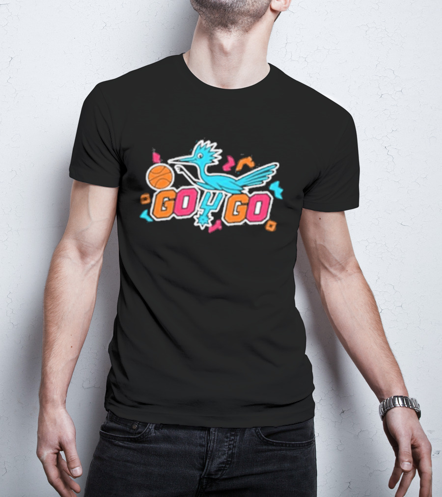 San Antonio Roadrunner Go Spurs Go Neon Fiesta Basketball T-Shirt