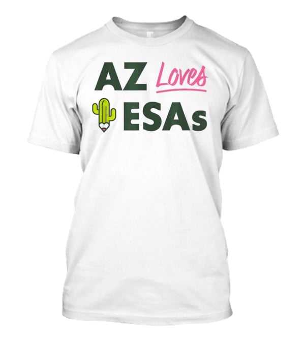 AZ Loves Education Savings Accounts Cactus Pencil Arizona Teacher ESAs T-Shirt