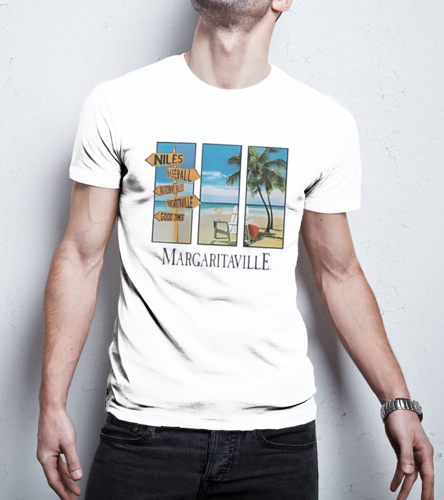 Niles Baseball Mahoning Valley Margaritaville Beach Good Times T-Shirt