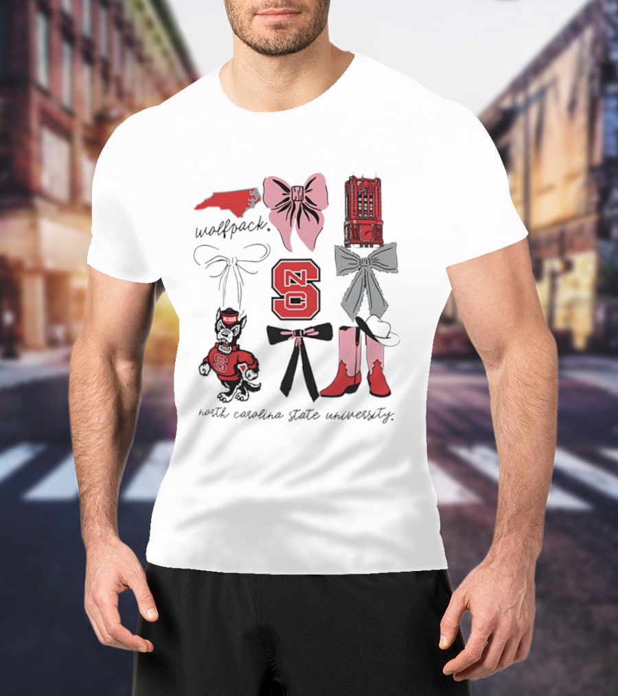 NC State Wolfpack Bows Boots North Carolina State University T-Shirt