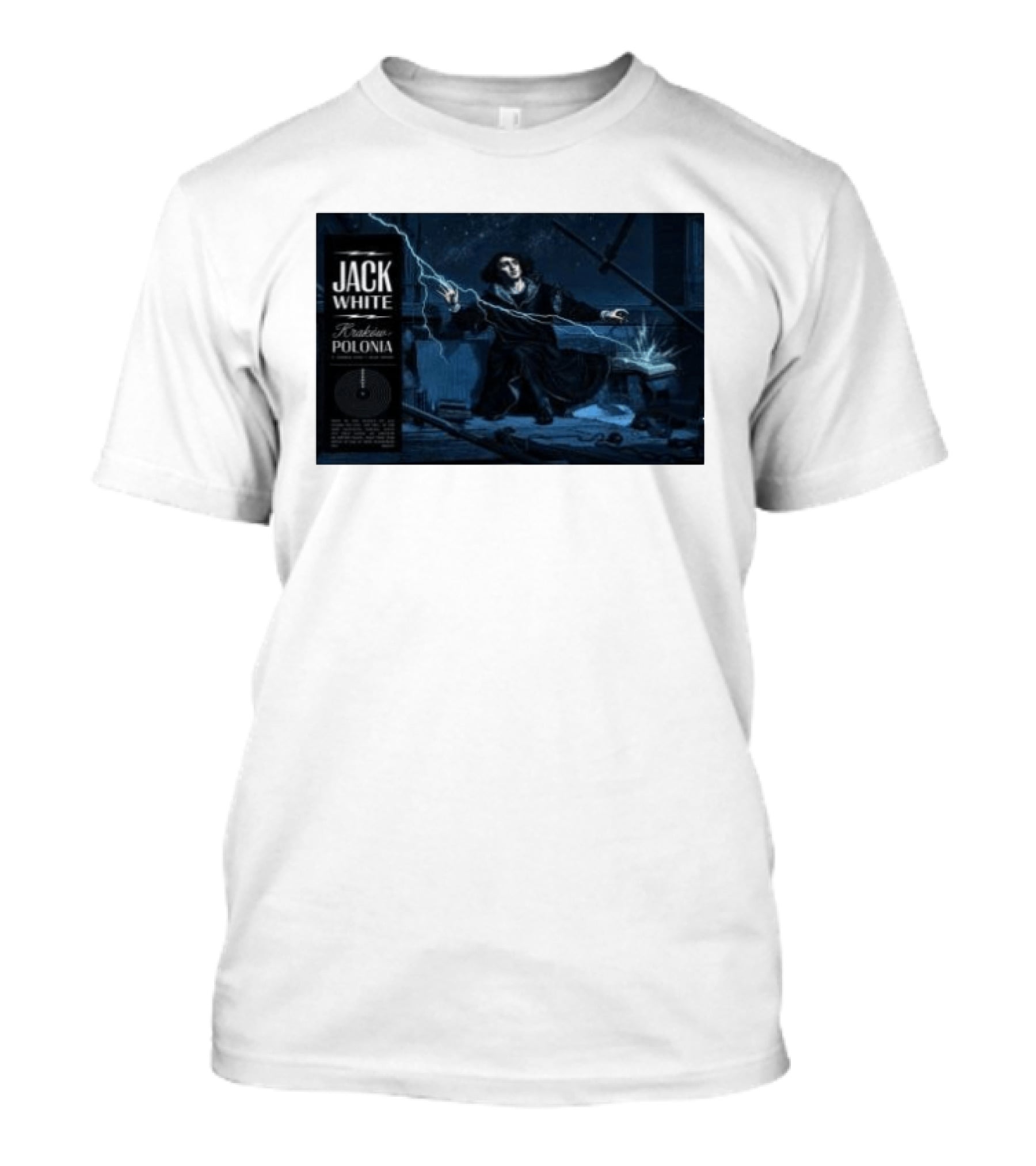 Jack White Kraków Polonia Tour June 2 2026 With Lightning And Figure T-Shirt