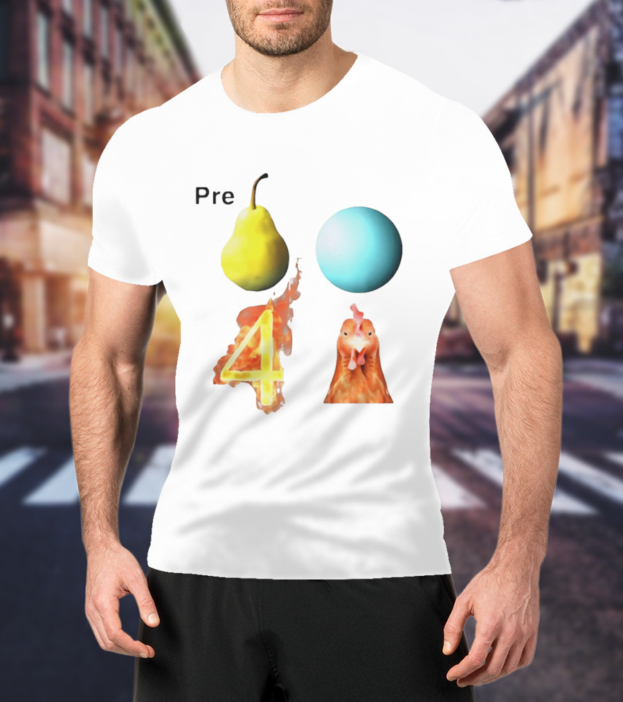 Pre Pear Blue Egg Fire 4 Chicken T-Shirt
