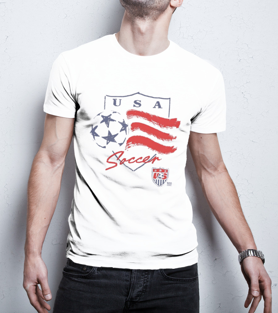 USA Soccer Federation Shield Stars And Stripes Football T-Shirt