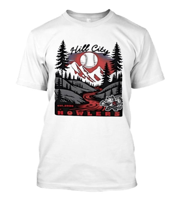 Hill City Howlers Est 2020 Mountain Pine Tree Forest Nature Sports T-Shirt