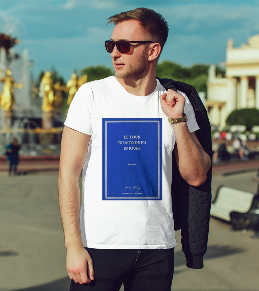 Le Tour Du Monde En 80 Jours Manuscrit Jules Verne Éditions Des Saints Pères T-Shirt