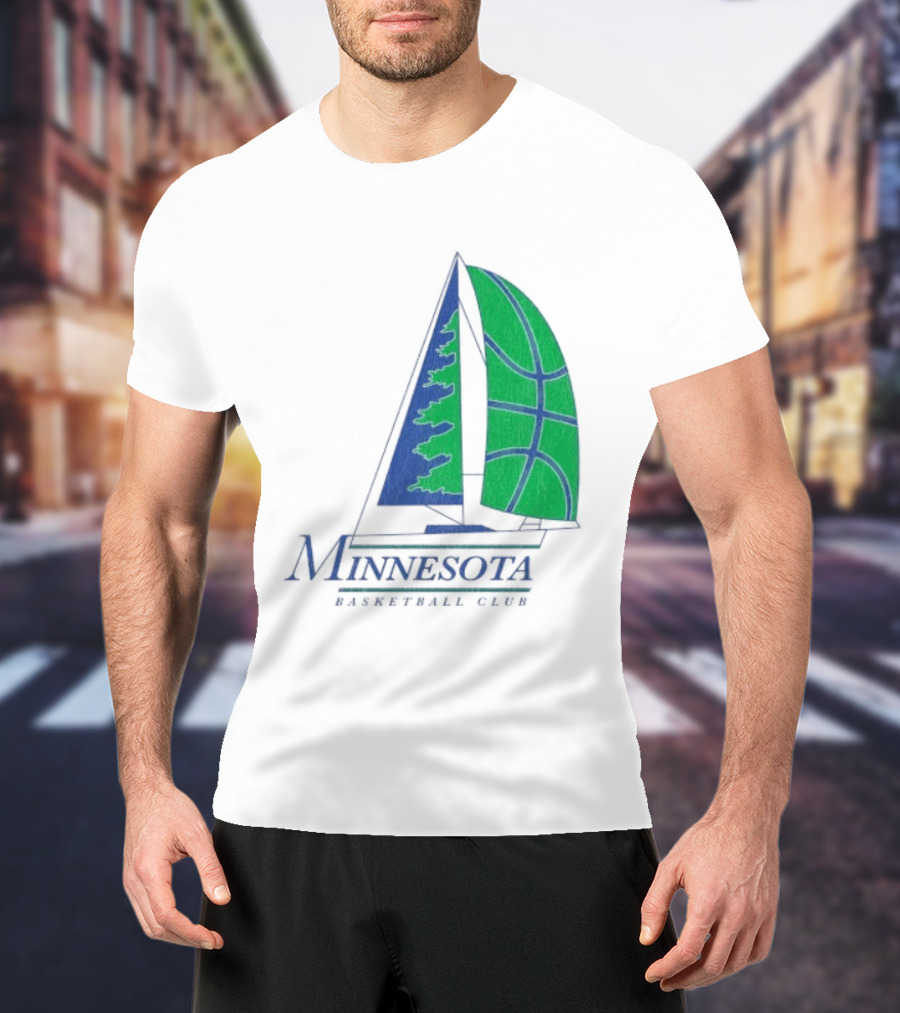 Minnesota Basketball Club Sailing Boat And Hoop T-Shirt