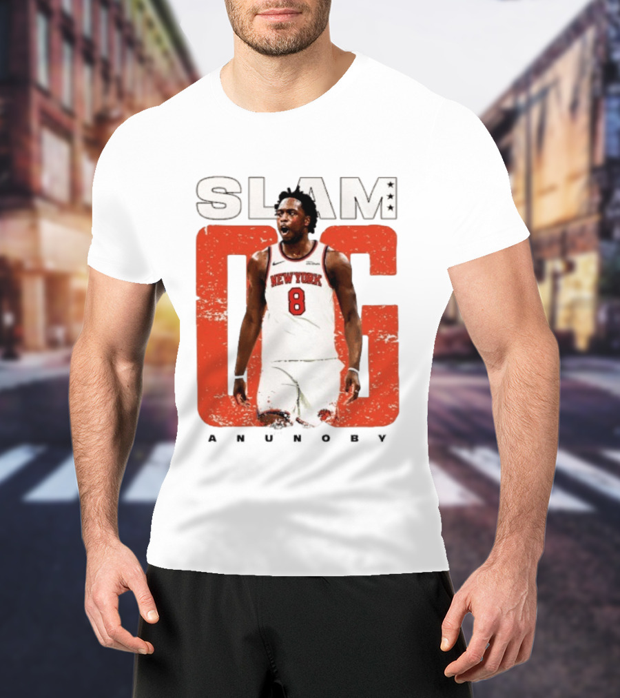 SLAM New York Knicks OG Anunoby NBA Basketball 8 T-Shirt