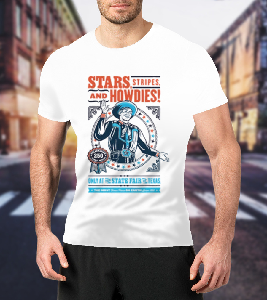 Stars Stripes And Midways State Fair Of Texas 2026 250 Big Tex Circle T-Shirt