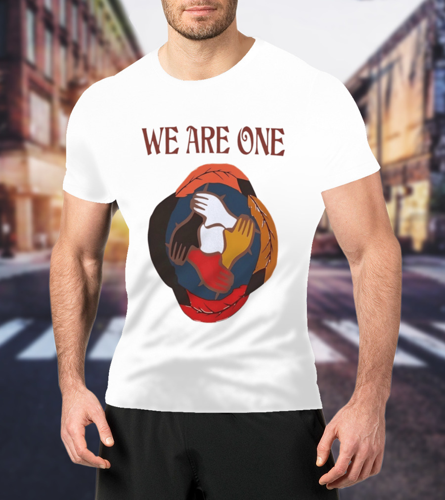 We Are One Unity Hands Feathers Orange Culture Heritage Collective T-Shirt