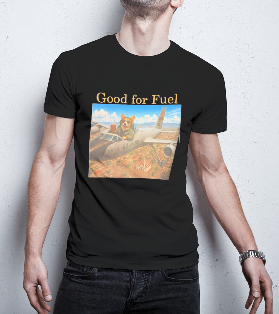 Corgi Pilot In U.S. Air Force Cockpit Good For Fuel T-Shirt