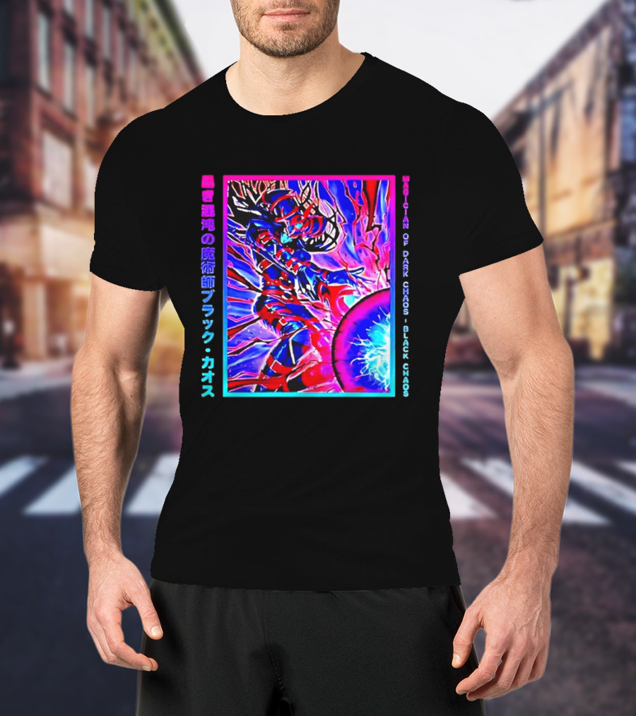 Officila Magician Of Dark Chaos Black Chaos Vaporwave Anime Yugioh T-Shirt