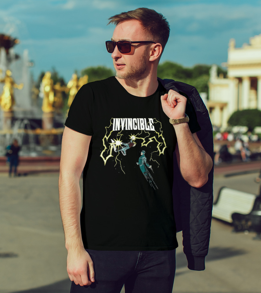 Invincible Vs Powerplex Lightning Battle T-Shirt