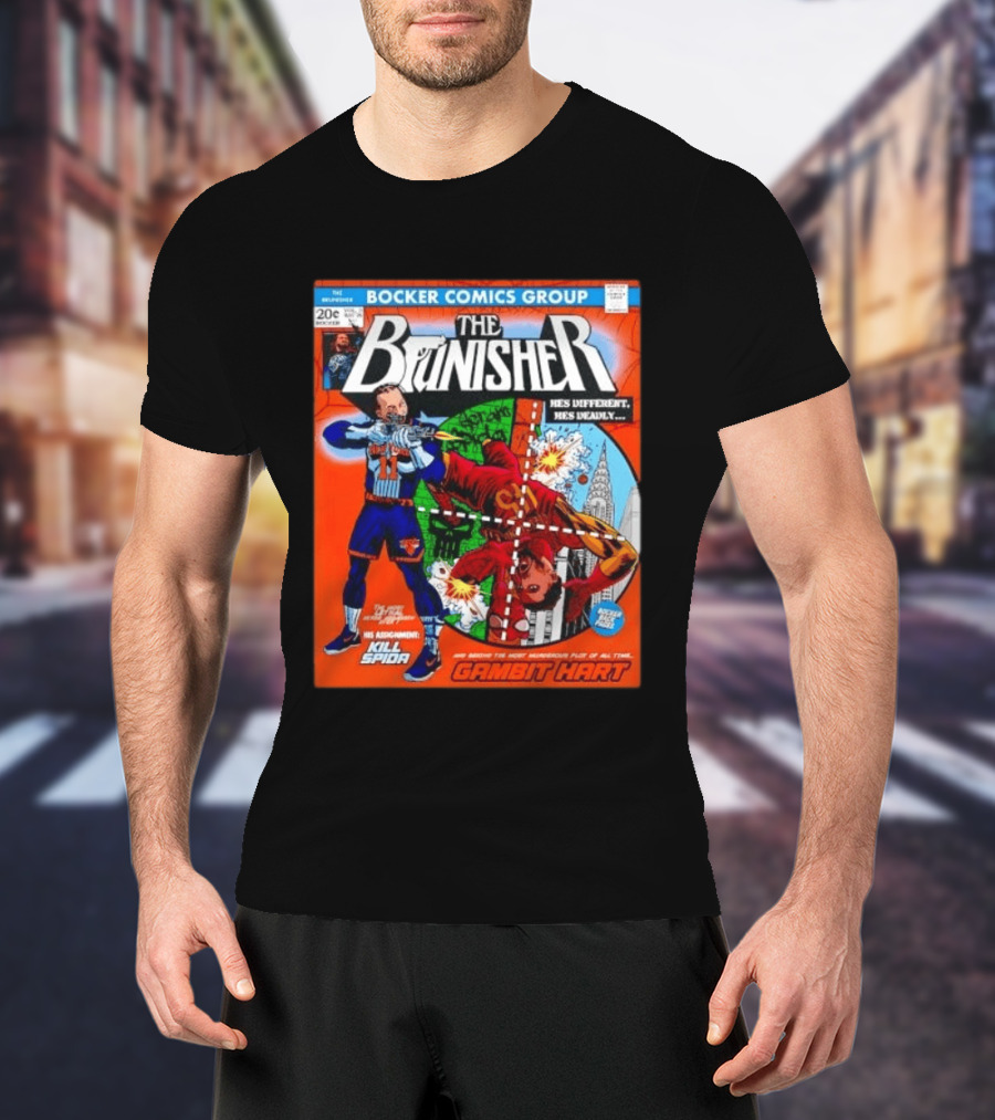 Bocker Comics Group The Brunisher Kill Spida Gambit Hart T-Shirt
