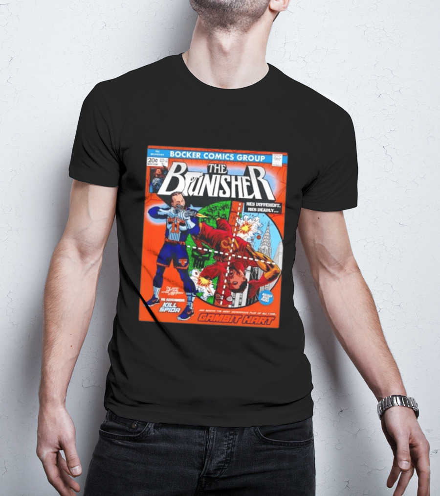 Bocker Comics Group The Brunisher Kill Spida Gambit Hart T-Shirt