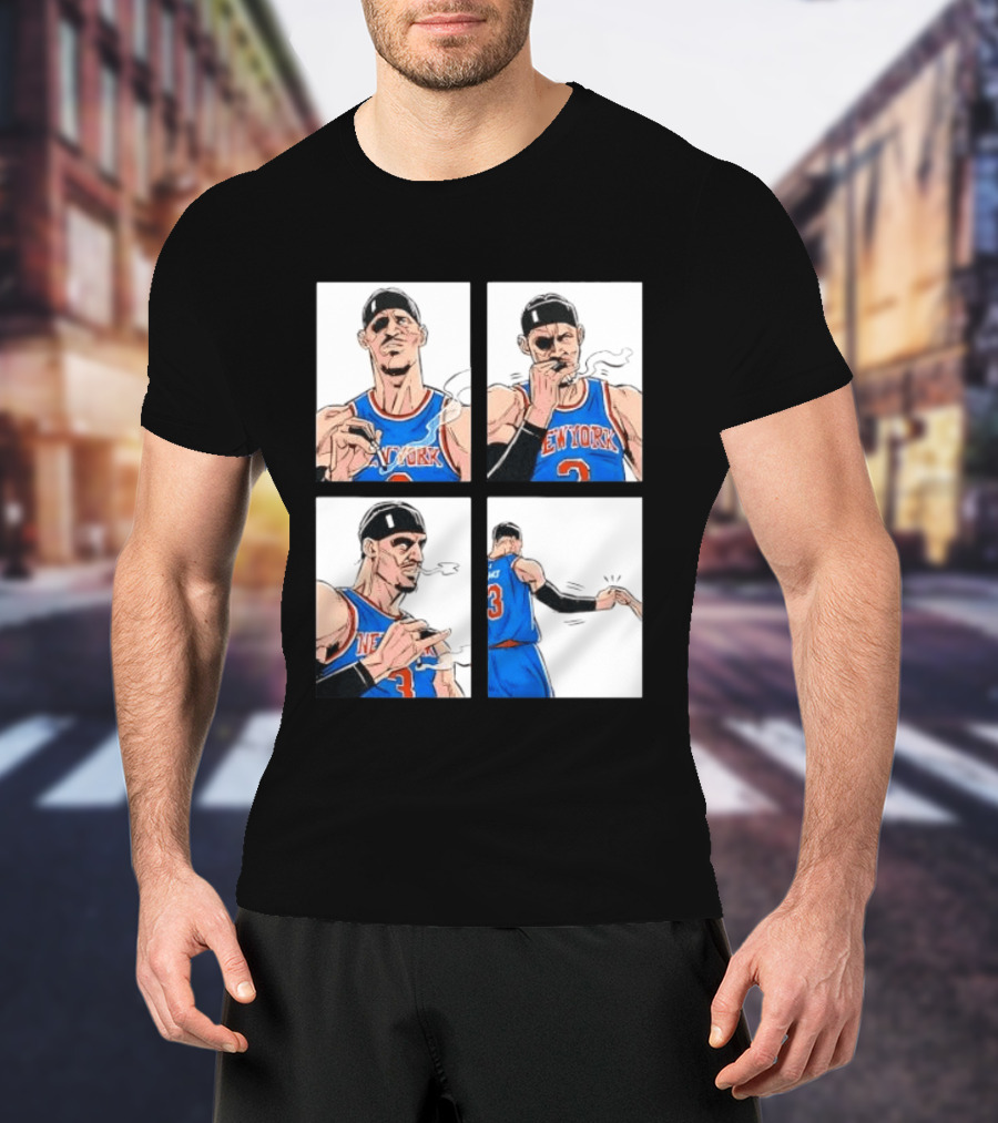 New York Knicks Number 3 Smoking Gesture Josh Hart Moment T-Shirt