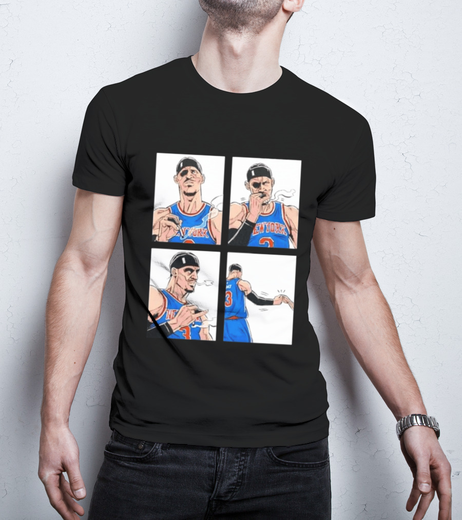 New York Knicks Number 3 Smoking Gesture Josh Hart Moment T-Shirt
