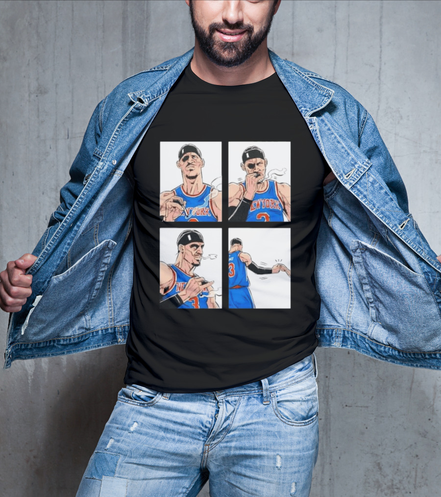 New York Knicks Number 3 Smoking Gesture Josh Hart Moment T-Shirt
