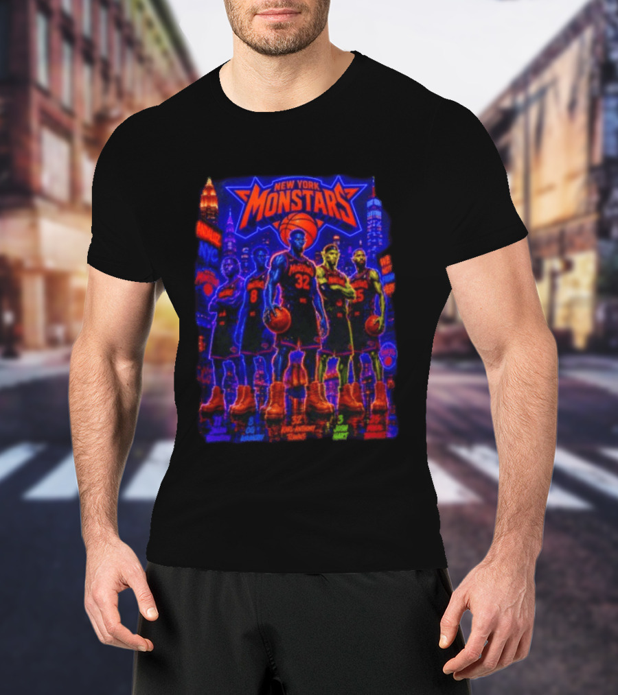 New York Monstars Space Jam Knicks Basketball T-Shirt