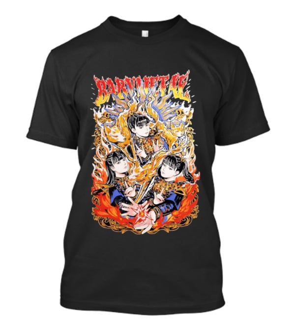 Babymetal Fox God Trio Flames Heavy Metal T-Shirt