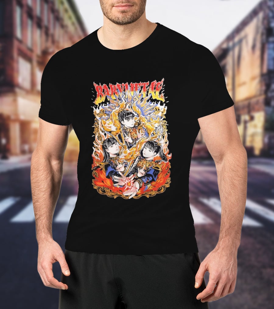 Babymetal Fox God Trio Flames Heavy Metal T-Shirt