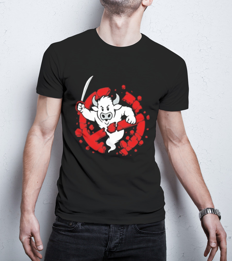 Buffalo Ghostbusters Crossed Out Ghost Red Circle T-Shirt