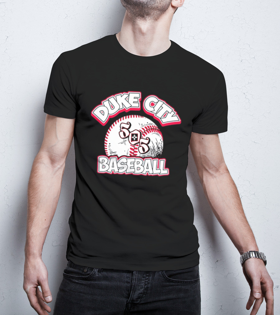 Duke City Baseball 505 Zia Symbol And Baseball T-Shirt