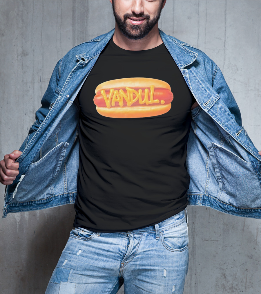 Vandul Mustard Hot Dog Bold Typeface T-Shirt