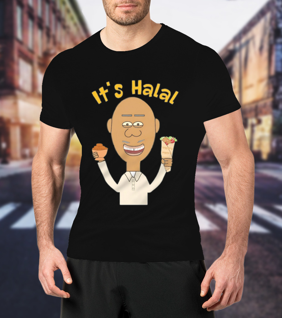 It's Halal Man With Dates And Kebab Celebrating Ramadan T-Shirt