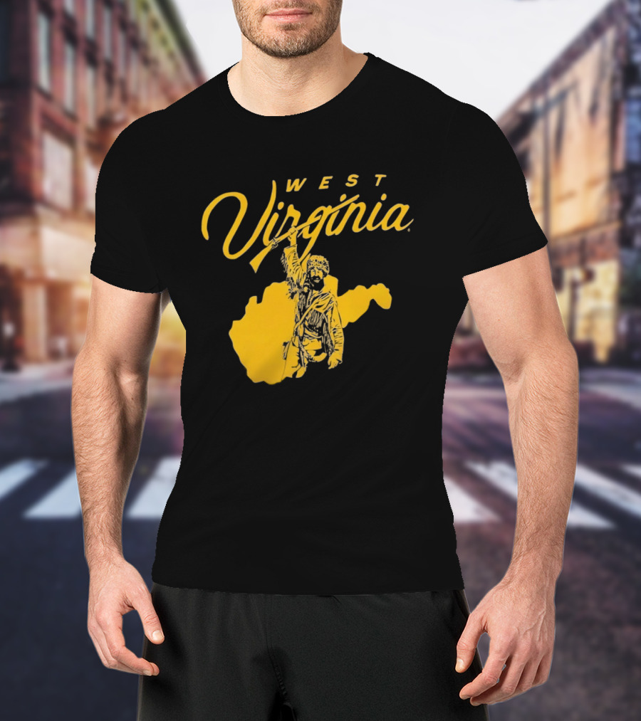 West Virginia Mountaineers State Outline Mountaineer T-Shirt