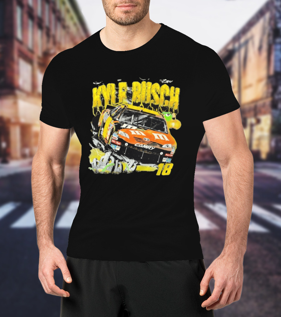 Kyle Busch M&M Racing 18 Zombie Halloween Car T-Shirt