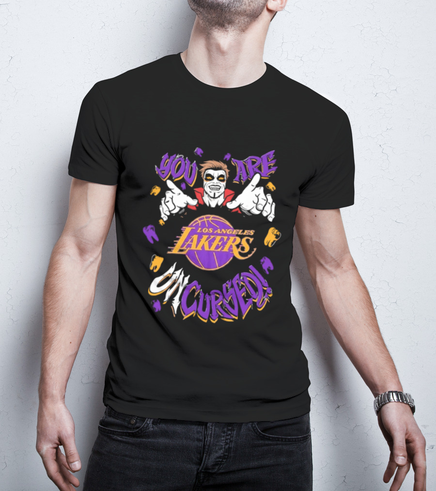 WWE Los Angeles Lakers You Are Uncursed Danhausen Collaboration T-Shirt
