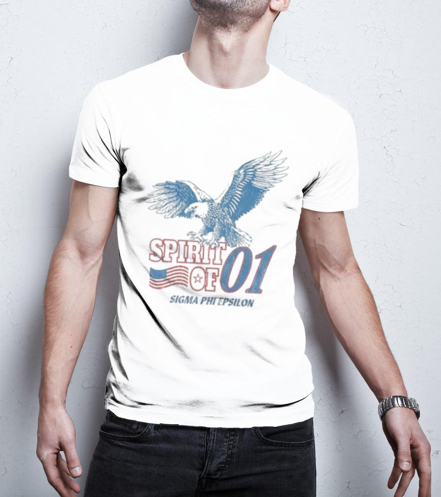 Spirit Of 01 Sigep Fraternity Eagle And Flag T-Shirt