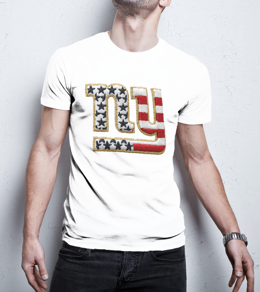 America 250 NY Giants Stars Stripes Hat T-Shirt